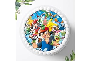 IHR ONLINESHOP DIGITAL-ON 24 Für den Geburtstag ein Tortenbild, Zuckerbild mit dem Motiv: Pokemon, Essbares Foto für Torten, Tortenbild, Tortenaufleger Ø 20cm - 0285w.2