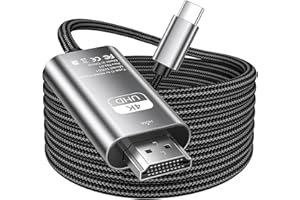 Avigers USB C to HDMI Cable 2M, USB Type C to HDMI Adapter Cable 4K@60Hz for Home Office, Thunderbolt 4/3 to HDMI Cable Compatible with MacBook Pro/Air/Mini, iPad Pro/Air, Surface, Galaxy S24/S23/S22