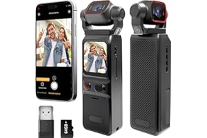 NinjaCam 4K Körperkamera Bodycam, WiFi Vlog Kamera, Touchscreen Action Cam mit Langer Akkulaufzeit, Verwacklungssichere Sportkamera, Sports Action Cam für Sport im Freien, Fahrrad, Reisen