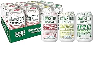 Cawston Press Variety Pack Cans/Mixed Case Fizzy Drink Blended with Sparkling Water and Pressed Apple Juice (330ml x 12 cans) | Gluten Free - Vegan - No Added Sugar