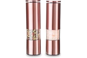 ECHTWERK EW-PM-2003K Set di 2 macinaspezie in Acciaio Inox di Alta qualità con macina in Ceramica ABS, Edizione in Rame, Diametro 5 cm, 18,7 cm, Manuale, Inossidabile