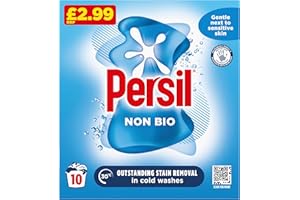 Persil Non Bio Washing Powder gentle next to sensitive skin for outstanding stain removal in cold washes 10 washes (500 g)