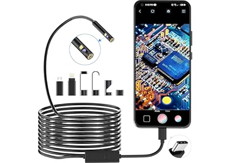 Pancellent 1920P Dubbel Lins Orminspektion Borescope, Pannklent typ C Endoskop, Siktkamera Med 8 LED - Amazon Deal & Rabatt