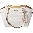Michael Kors Jet Set Large Signature Logo Shoulder Bag, Pale Gold, Large