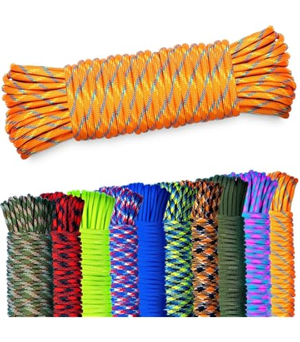 Cuerda De Paracaídas FISHLUND De 550 LB, 7 Hebras Tipo III, 100 Pies, 4 Mm, Nailon
