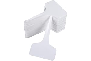 HONGXIN-SHOP Pflanzen Schilder Wetterfest Pflanzen Stecker T-Form Pflanzen Etiketten Plastik Kunststoff Pflanzenetiketten Stecketiketten für Alle Gärtner Weiß 100 Stück