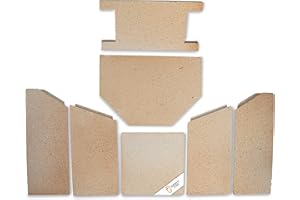 ‎FEUERFEST 123 GMBH Feuerraumauskleidung - Passend für Hark Kaminöfen inkl. Modellübersicht - Für Verschiedene Kamin & Ofenmodelle - Kaminofenauskleidung aus Schamotte - passgenau & einfach austauschbar [7-teilig]