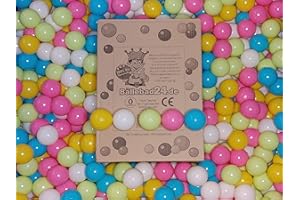 BÄLLEBAD24 100 bolas ecológicas para piscina de bolas de materias primas renovables (6 cm de diámetro, BB03)