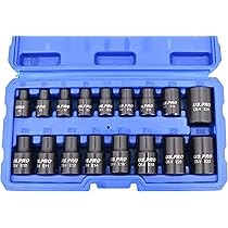 Jeu De 6 Douilles Torx Impact T55 à T100 - Entraînement 1/2'', Acier Chrome-molybdène, Pour Clés à Choc, Usage Professionnel