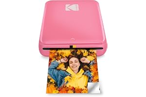 KODAK Steg omedelbar fotoskrivare med Bluetooth/NFC, ZINK-teknik och KODAK-appen för iOS och Android (rosa) utskrifter 2 x 3