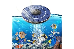 PORFOYO Pompe à Oxygène Solaire, Aérateur de Bassin Solaire, Pompe à Oxygène D'aquarium Solaire avec Pierre à Bulles et Tuyau D'oxygène, Aérateur Solaire pour Aquarium, pour Circulation D'eau de Jardin