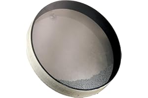 Remo World Percussion - Ocean Drum - 16" x 2,5" - Marco Acousticon, bolas de acero, acabado blanco - Efecto de sonido del mar, para terapia de sonido y niños - ET-0216-00