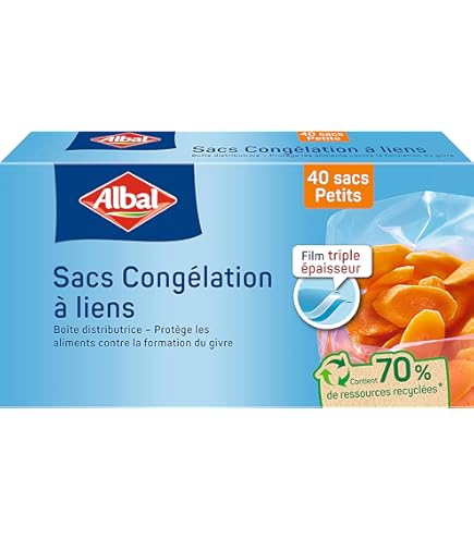 Sac Congélation Zip ALFAPAC 30 Sacs Congu00e9lation Double Zip