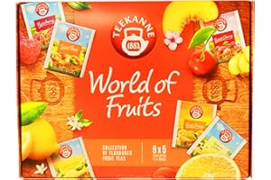 DEKOND Teekanne World of Fruits (NEW EDITION) - Fruit Tea Selection Box - 6 Geschmacksrichtungen * 5 Tb