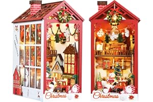 Spilay DIY Miniature Dollhouse Kits, Tiny Model House for Adults to Build, Mini House Model Kits Home Decor Gifts for Family and Friends (Christmas Kit) TSZH225