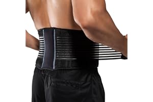 BraceUP Back Support Belt for Men and Women - Breathable Waist Lumbar Support Lower Back Brace for Sciatica, Herniated Disc, Scoliosis Lower Back Pain Relief, with Dual Adjustable Straps (S/M 70-90 cm)