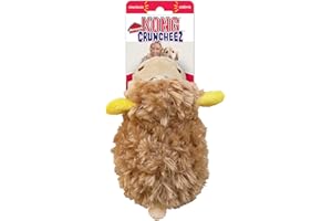 KONG – Cruncheez Barnyard Sheep – Weiches Hundeplüschtier mit Anregenden Knistergeräuschen – Für Große Hunde