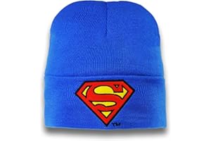 Logoshirt DC Comics - Superhero - Superman Logo Winter Knitted hat - Beanie - Embroidered Logo - Blue - Licenced Original Design