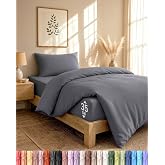 Utopia Bedding 3 Piece Bed Set &ndash; 90 cm Bed (Grey) | Duvet cover 135 x 200 cm, fitted sheet 90 x 190 cm and pillowcases 50 x 7