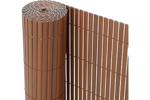 Ribelli® PVC Sichtschutzmatte Sichtschutzzaun Sichtschutz Zaun Balkon Windschutz (120 x 500 cm, Braun)