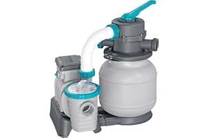 Bestway Pompe de Filtration à Sable pour Piscine Hors Sol 6 056 L - 48 cm x 42 cm x 52,8 cm - Gris/Vert