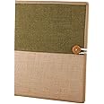 MYRA Jute Conference File Folder Made of Jute Best for Holding Documents, Important Paper for Conference, Presentation, Handling (Size: FS | Color: Beige and Green)