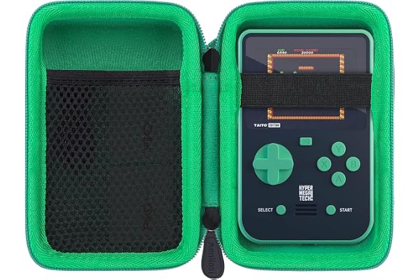 Aenllosi pour Blaze Neo Geo/Technos/Atari/Taito/Capcom Super Pocket Console de Jeu Portable Étui de Rangement Rigide Protecteur, Vert, étui Seul