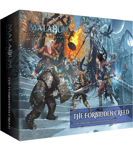 Dadi Maladum Dungeons Of Enveron – Set Di 8 Dadi Effetto Perlato + Dado Magico Per Gioco Fantasy Dungeon Crawler