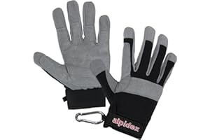 ALPIDEX Guanti da Arrampicata Guanti di ferrata Dita Chiuse