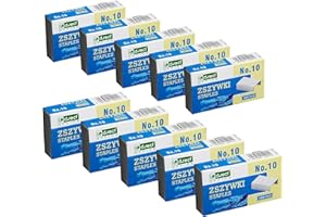 D.RECT Punti per cucitrice, 10 mm, graffette per graffette, graffette, graffette, confezione da 10000 pezzi, 10 x 1000 pezzi