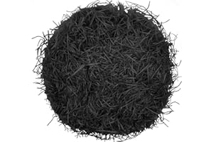 Mamiddle Paglia per Cesti Decorativa - 500g Raffia per Riempimento Regali, Filler per Cestini, Scatole e Decorazioni - Materiale per Party, Matrimoni, Natale (Nero)