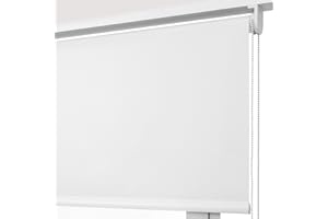 EB ESTORES BARATOS Estor Eclipse/Opaco Y TÉRMICO para Interior/Exterior/Elija su Medida aproximada de Ancho X Alto y contactaremos para un Ajuste Color: Blanco. Medidas: 100cm x 160cm