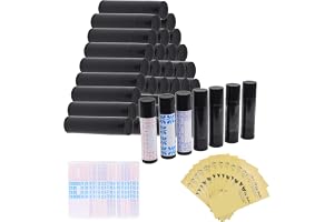 Kare & Kind Läppar Balsambehållare Kit – 50 x Rör, 3 Färger Skrivbara Märken, 50 x Tryckta Transparenta Märken