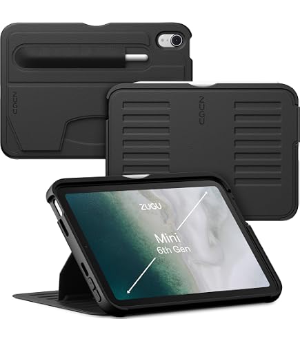 Speck Balance Folio Custodia Per IPad Mini (2021/4/5): Con Supporto, Nero, Protezione Cadute 1,2m