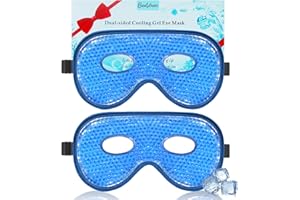‎BEEVINES BeeVines Eis-Augenmaske, 2er-Pack JUMBO Kühlende Gel-Masken für geschwollene Augen für Männer & Frauen, kalte & warme Kompresse für Post-Chirurgie, Schwellungen, Allergien (A04 Blau & Blau)