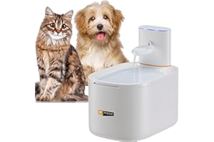 Ferplast Fuente para Gatos y Perros Pequeños Astra, Fuente de Agua para Gatos Inalámbrica, Dispensador de Agua para Gatos Recargable, Sensor de Movimiento, 3 L, Filtro de Tres Etapas, USB-C Incluido