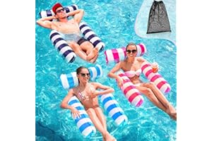 MLRYH Flottant Hamac Gonflable, Flotteur Gonflable Piscine 4 -en- 1 Flottant de Inclinable Flotteur Hamac Hamac d'eau Jouets de Piscine pour Plage Partie Vacances