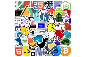 SANMATIC 50 sztuk Programmer Naklejki na Walizkę Deskorolkę Laptop Butelki Wody Samochód Nastolatki Chłopcy Dziewczęta Wodoodporne