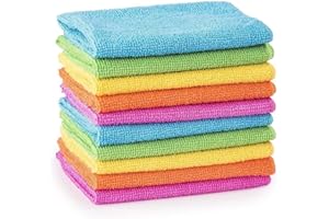 Guilty Gadgets Microfibre micro fibre Cleaning Cloths Dusters Car Bathroom Polish Towels (30cm x 30cm Pack of 8)