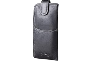 Lakeland Leather Glasses and Sunglasses Case – Real Leather Protective Holder for Reading Glasses, Eyewear, and Shades – Slim and Durable Pouch
