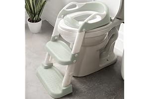 JOOL BABY PRODUCTS Jool Baby Potty Training Seat with 2 Step Ladder for Toddlers - Splash Guard, Adjustable Height (Sage)