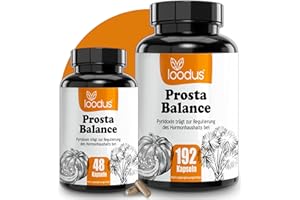 ‎LOODUS loodus® 192 Prosta Kapseln - 9 abgestimmte Inhaltsstoffe u.a. 650mg Kürbiskern-Extrakt 650mg Sägepalmen-Extrakt Piperin B6 & Beta Sitosterol - keine chemischen Prosta Kapseln hochdosiert - vegan