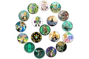 ‎GTOTD GTOTd Zelda Pins Set Buttons Anstecker (18 Stück 3.8cm) Geschenke Merch Video Game Pins Brooch Badges Party Dekoration für Kleidung Taschen Rucksack Jacken Zubehör Crafts Decor Teens
