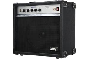 Amplificador Bajo Soundking AK20BA 20W RMS - Ecualizador 4 Bandas, Altavoz 8", Salida Auriculares, conexión Pedal, Combo Ideal para Principiantes con Esquinas Protectoras Extra Resistentes.