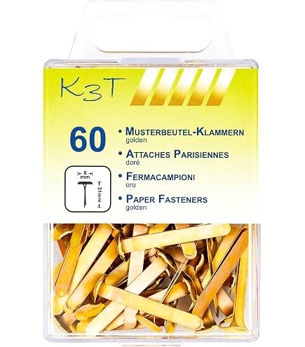 FLACHKOPFKLAMMERN 19 MM Vermessingt Stark Musterbeutel Klammern Warensendung 291689303531