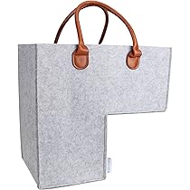 Cesto Organizer Per Scale In Feltro - Portaoggetti Pieghevole Con Manici In Pelle Per Biancheria E Giocattoli - Foto 7