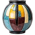 FELISTEYA Wheel-Thrown Handmade Vases – Artisan Pottery Flower Vases, 15cm Tall Ceramic Vase with Hand-Glazed Pattern for Home Decor and Gifts – Ball Vase 2