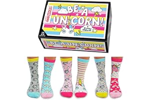 United Oddsocks - Boîte de 6 Chaussettes dépareillées mulicolores - Femmes Licorne Chaussette- Be A Unicorn(Multicolor), Taille EU 37-42