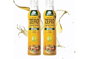 RABEKO PRODUCTS Spray para cocinar Rabeko Zero bajo en calorías | Naturales | 800 raciones, 2 kcal por pulverización | Spray para asar, asar y hornear | Sin aditivos, sin azúcar | 2 x 200ml