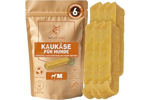 Wildfang® Fromage de Yak pour Chien M (env. 72 g) – friandises pour Chien, bâtonnets au Fromage de Yak de l’Himalaya, friandise Dentaire Churpi pour Chiens de 15 à 25 kg, Lot de 6
